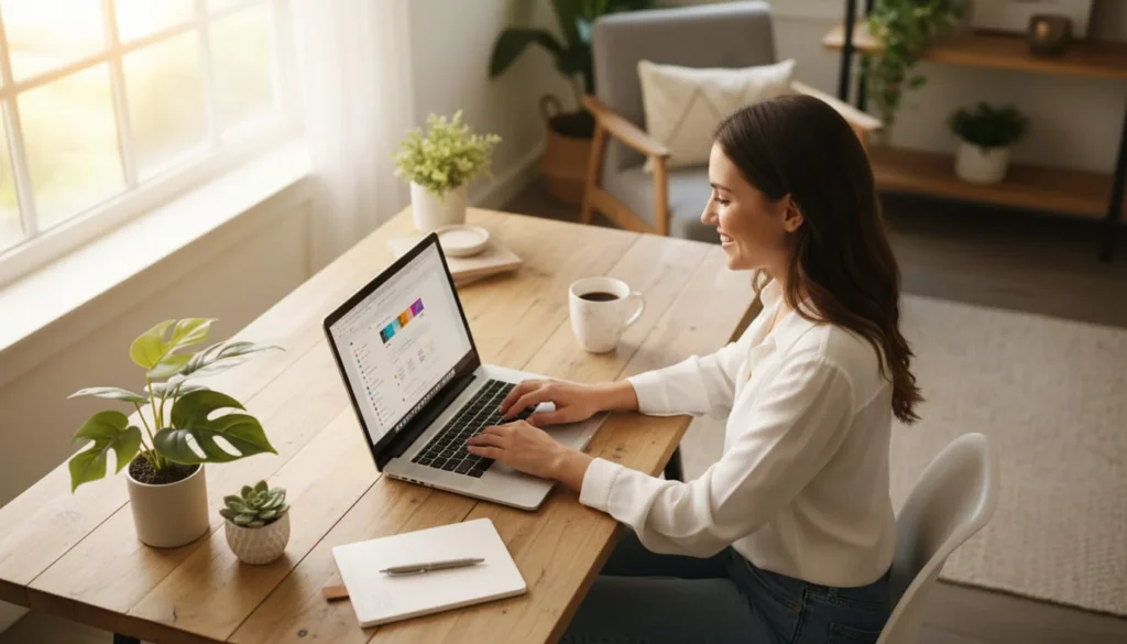 Beginner working from home on laptop learning what is online earning in 2026