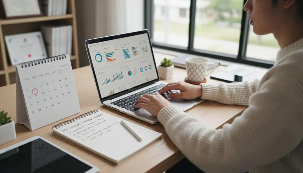 Planning online earning strategy