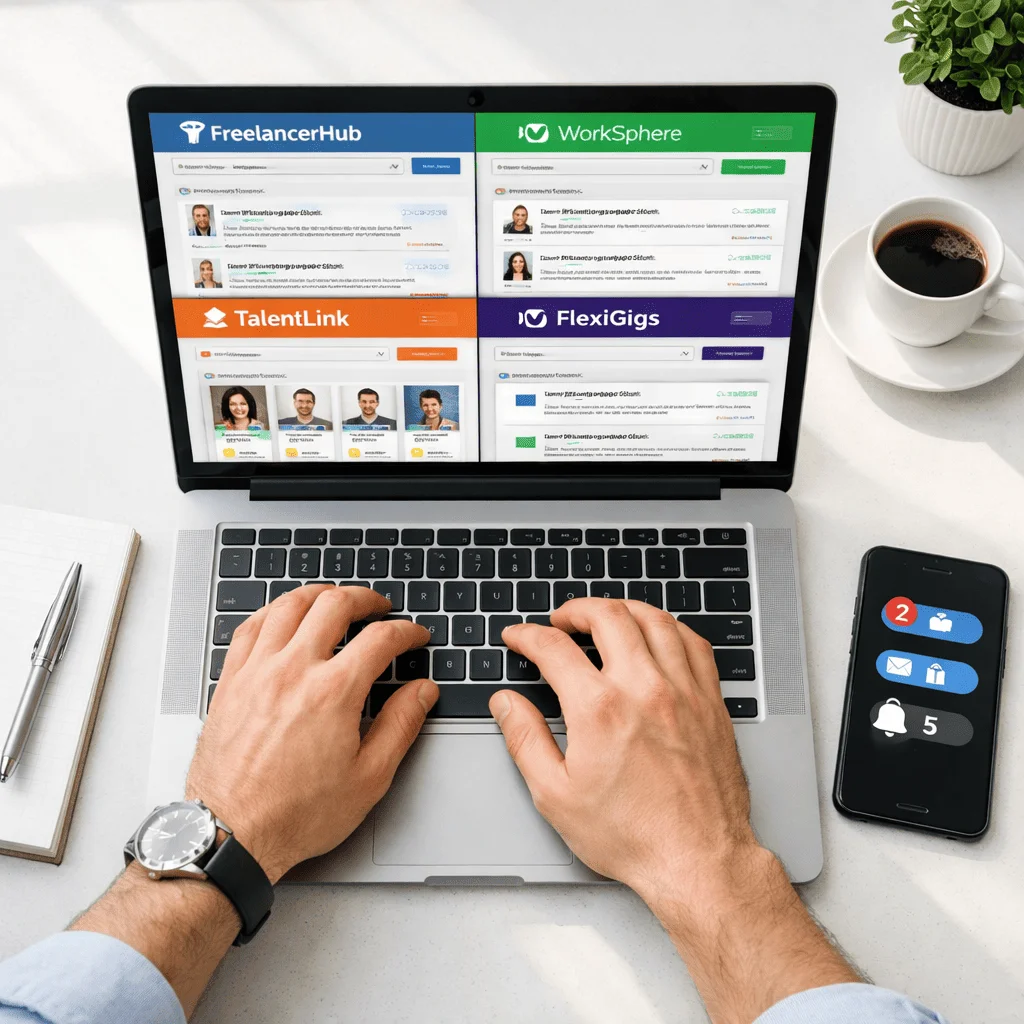 multiple freelancing platform websites