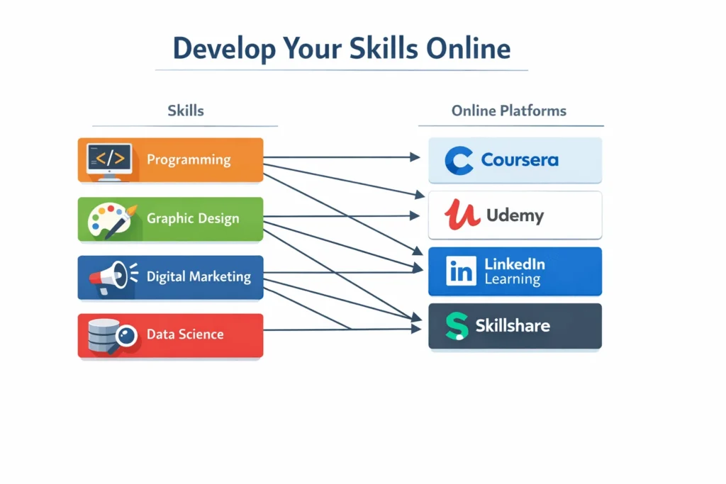 Digital skills to online earning platforms matching guide for beginners