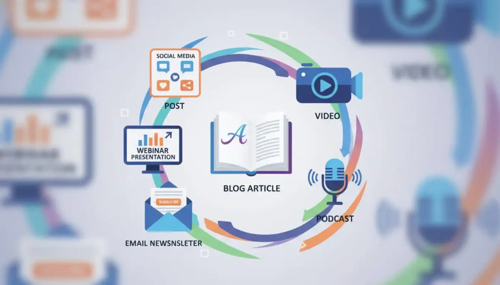 different content types: blog article
