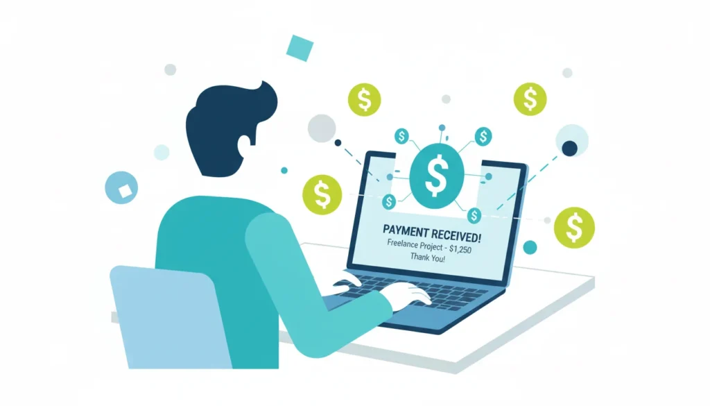 Freelancer earning money online through data entry work from home