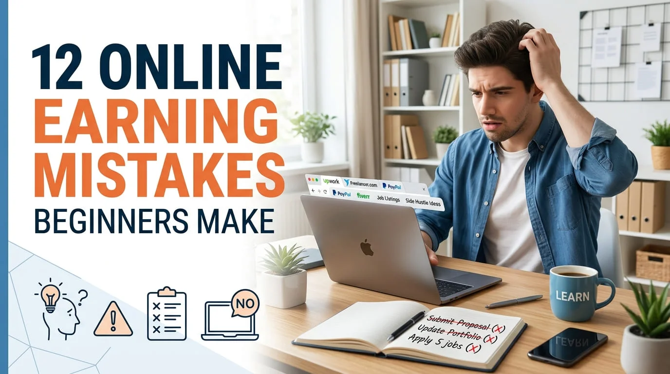 12 Online Earning Mistakes Beginners Make