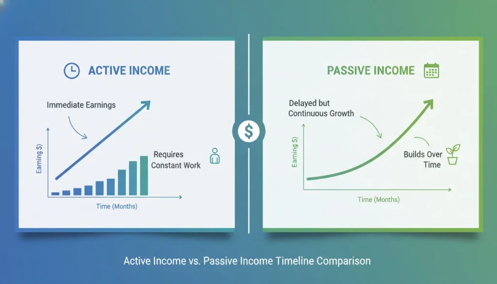 Active vs Passive Income Timeline