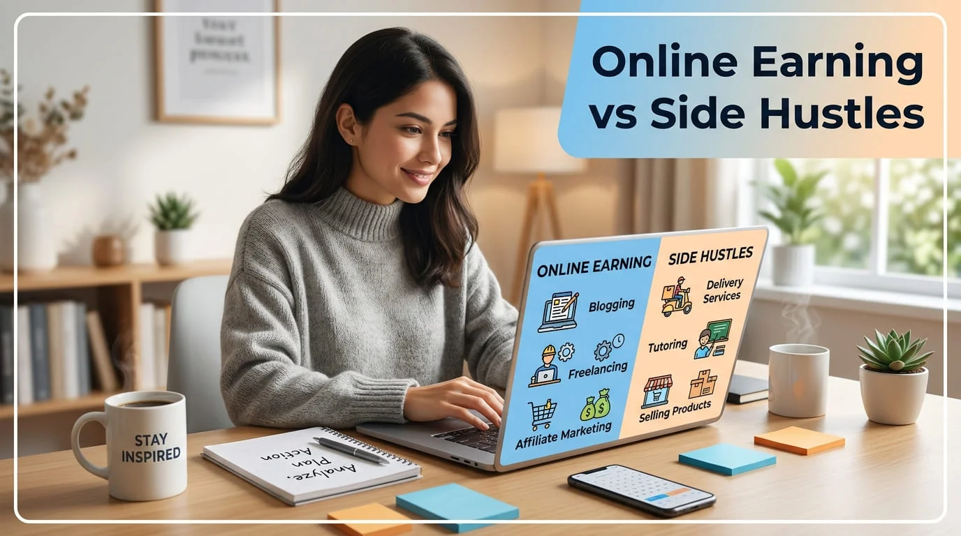 Online Earning vs Side Hustles