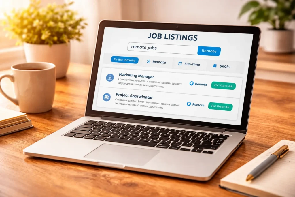 job listing website with remote work