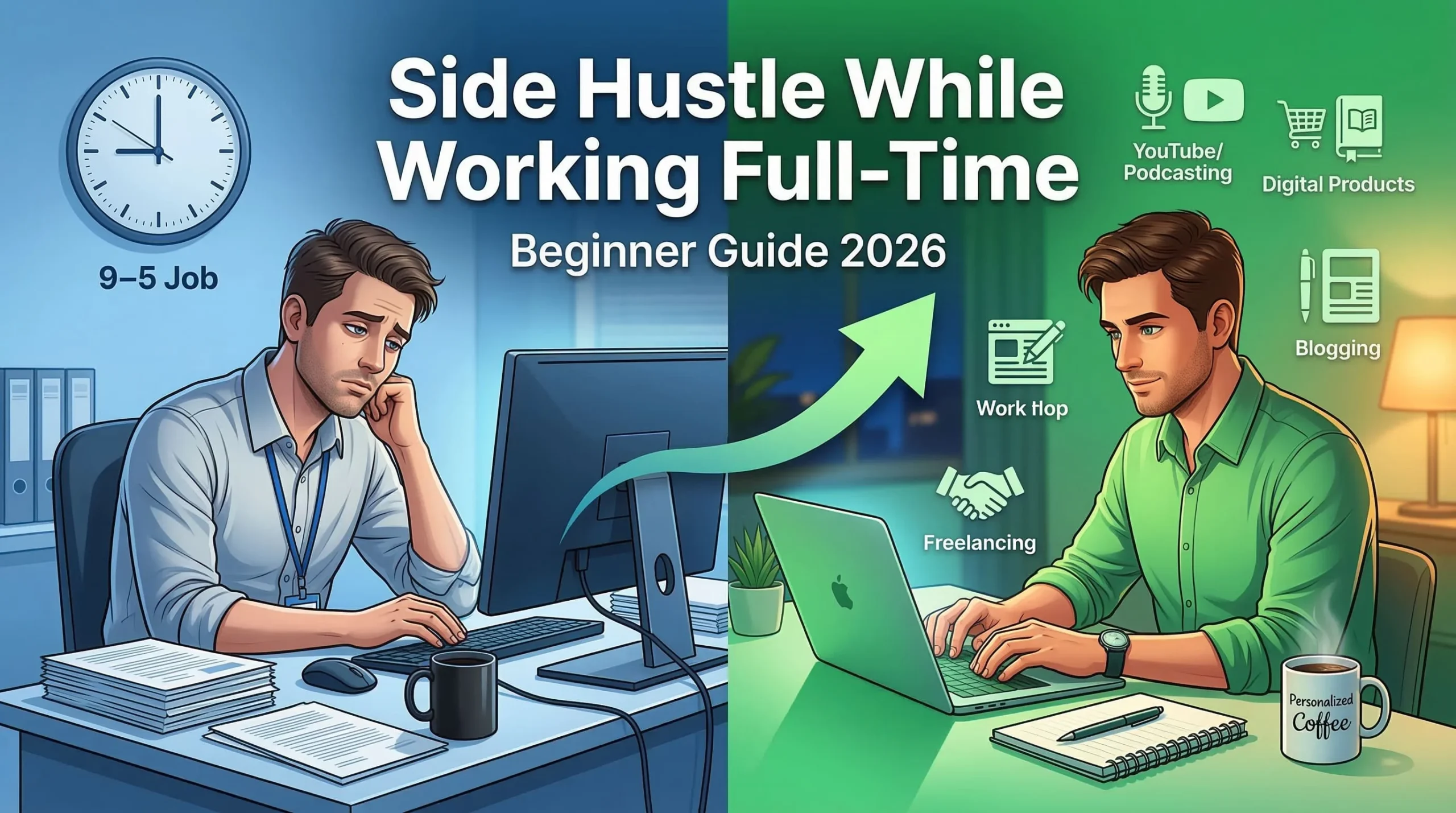 How to Start a Profitable Side Hustle While Working a Full-Time Job (Beginner Guide 2026)