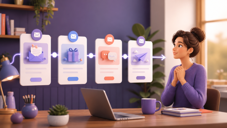 Four-part welcome email sequence for new subscribers